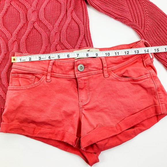 Hollister Coral Low Rise Short Short Size 26 - Picture 3 of 8
